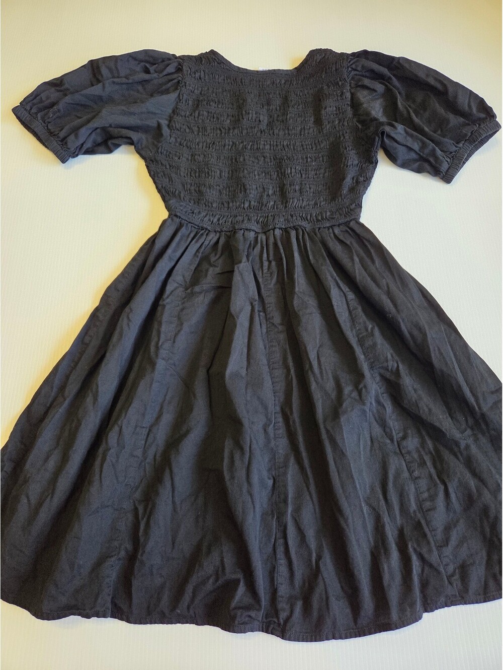 GAP Y2K Women's Black Smocked Babydoll Dress Size XS - Picture 4 of 4